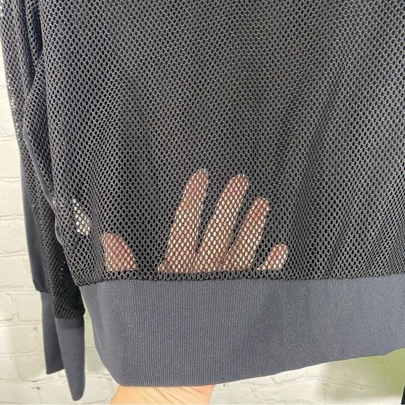 Zyia Active Winner Black Mesh Pullover Hoodie S - Picture 10 of 12